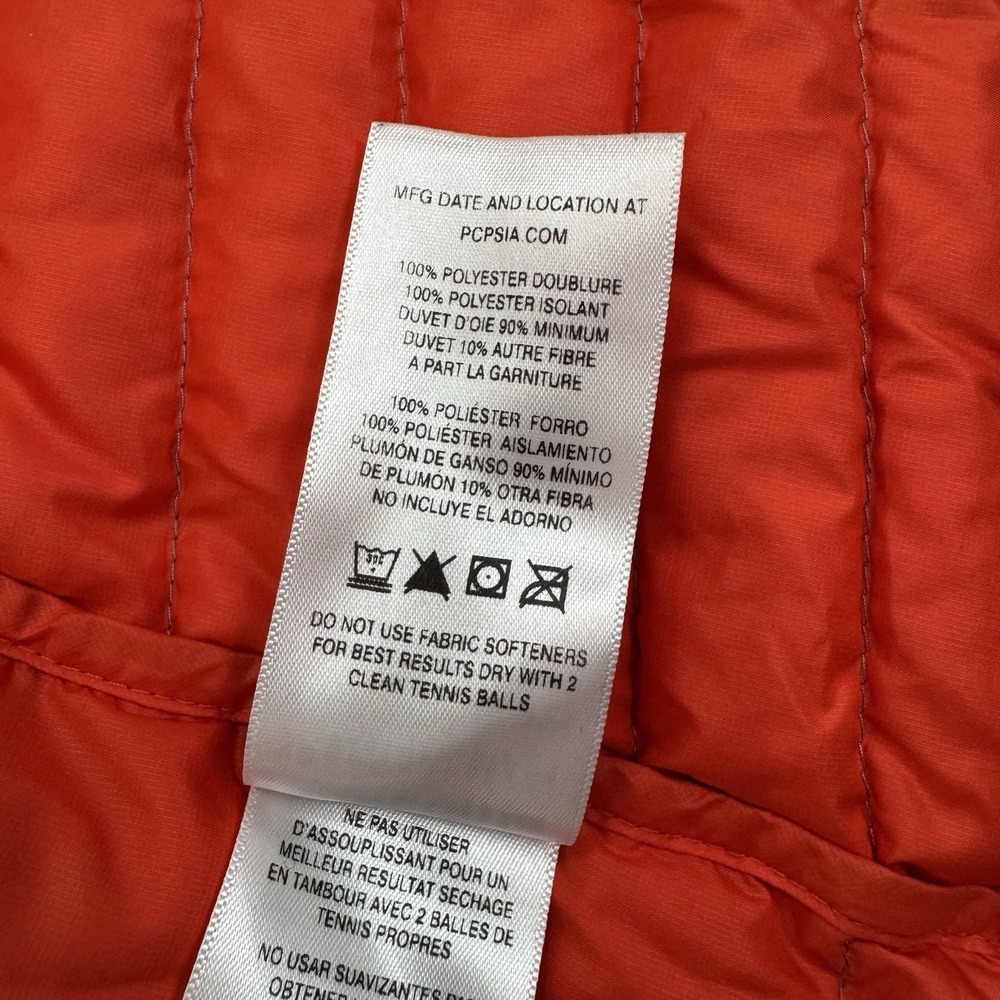 Patagonia‎ Womens Down Vest Size XS Purple Orange Quilted Full Zip Layering Warm - Picture 8 of 16